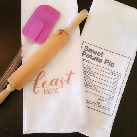 Kitchen Towels - Feast Mode and Sweet Potato Pie